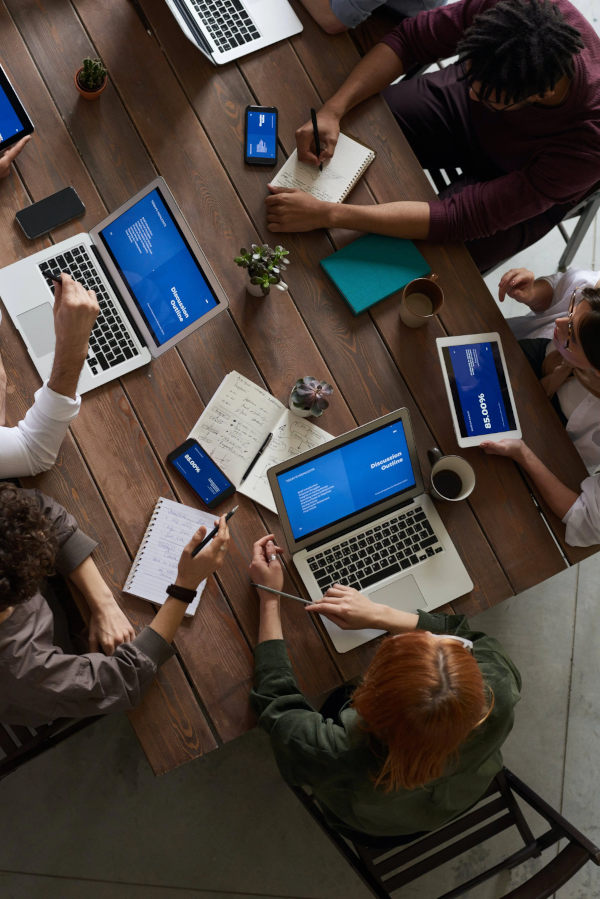 Illustrative photo of people working together